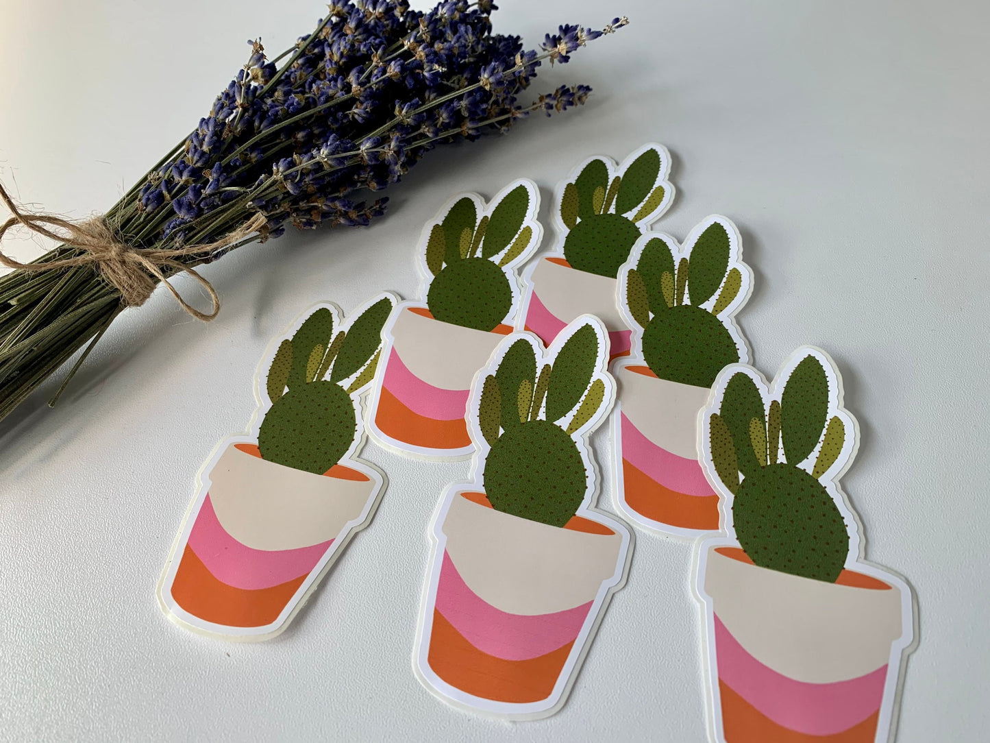 Cactus Plant Pink Pot Sticker