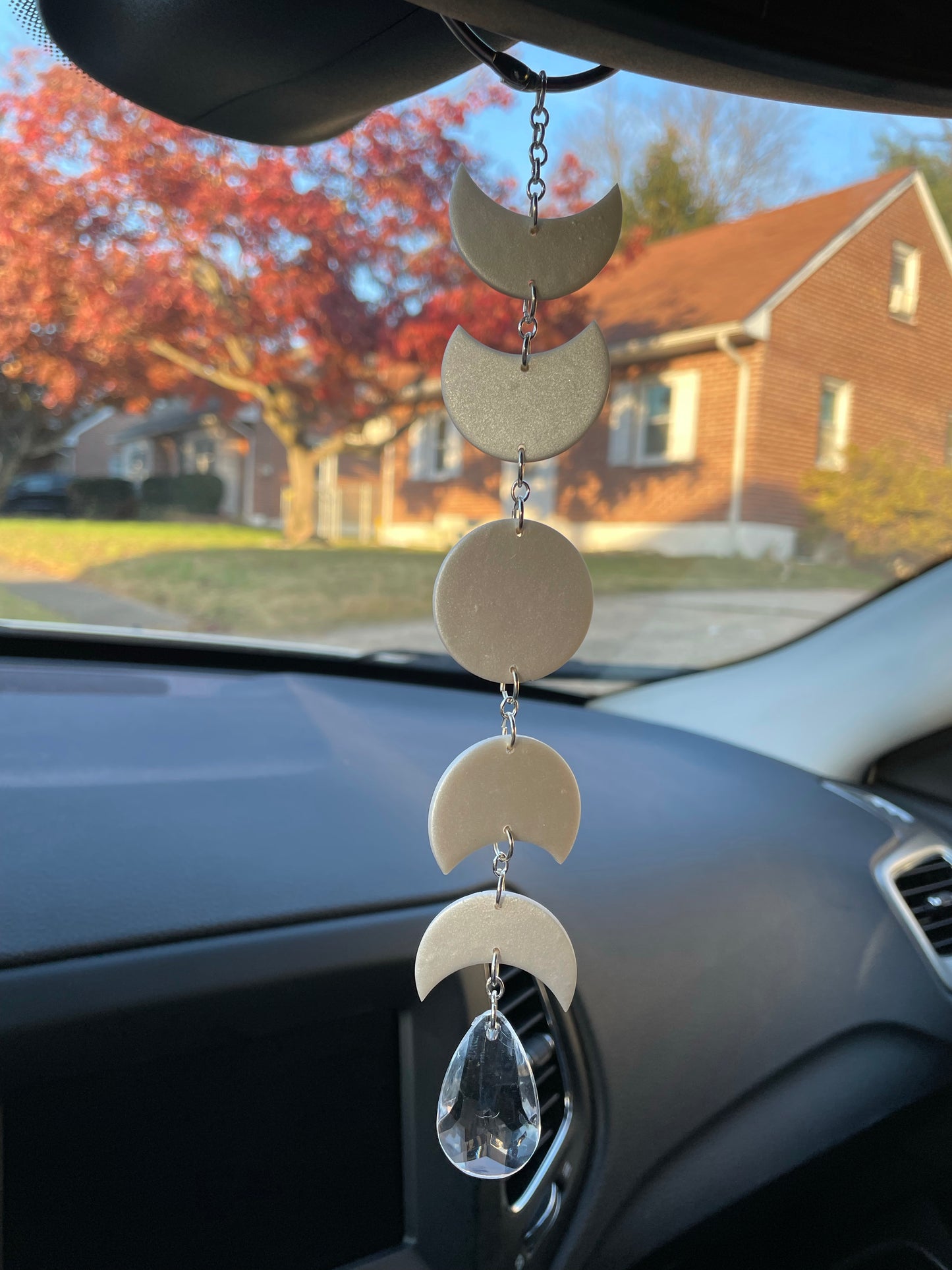 Moon Phase Rear View Mirror Hanger - One of a Kind
