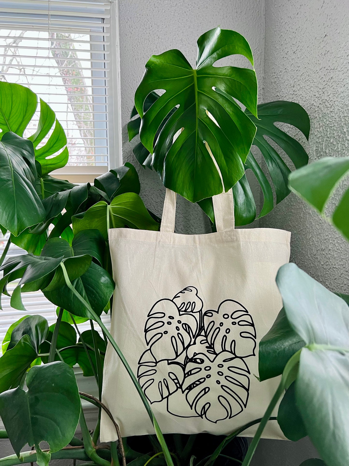 Monstera Cotton Bag