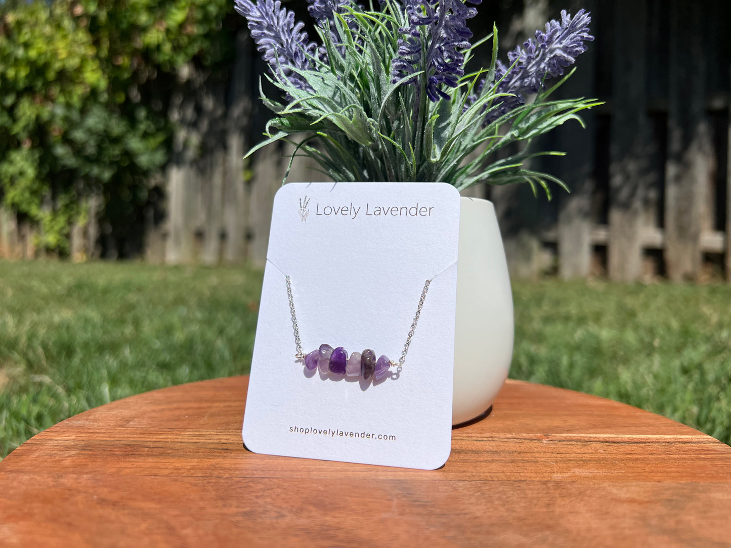 Amethyst Necklace - Silver