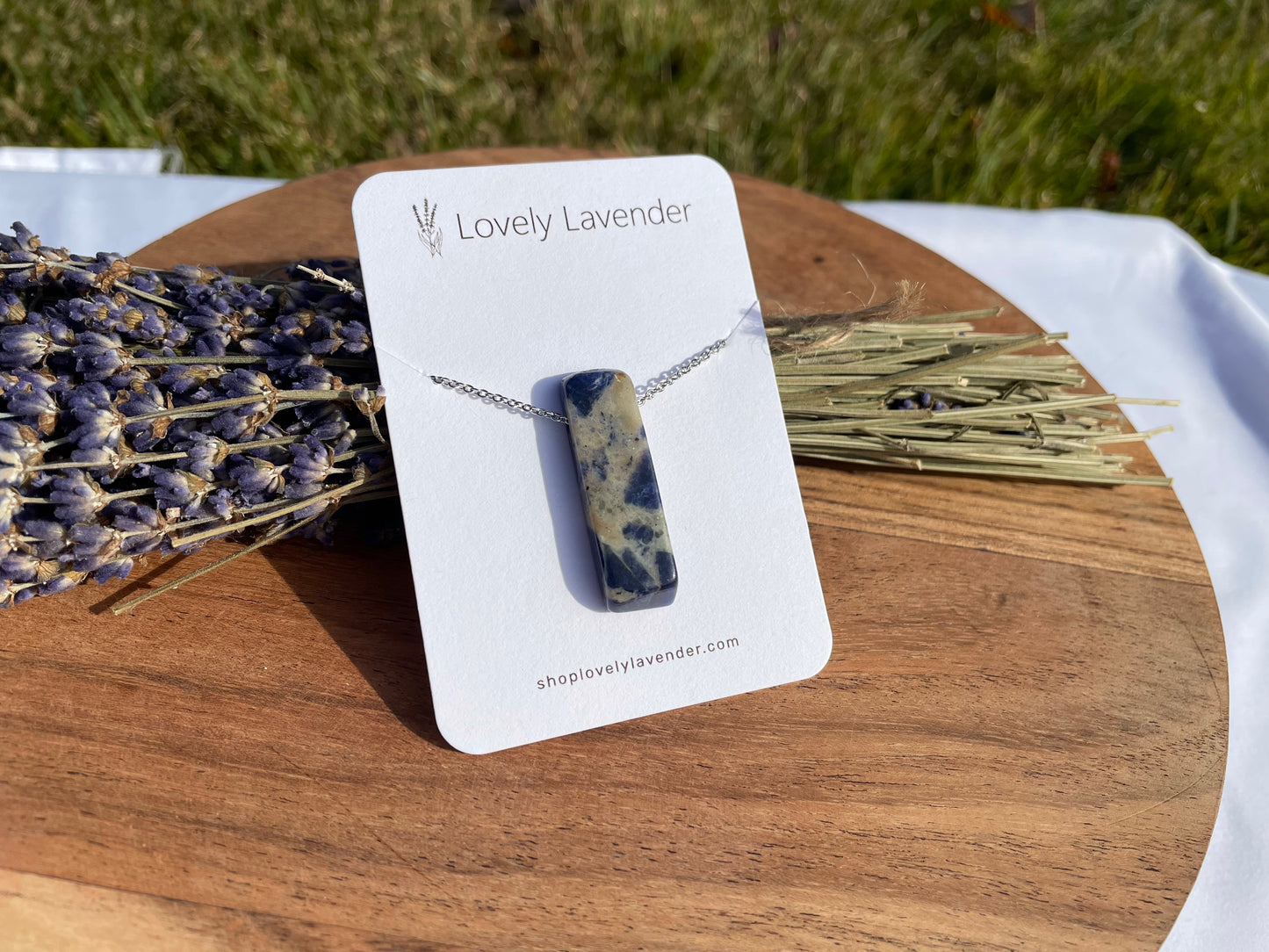 Sodalite Necklace - Silver