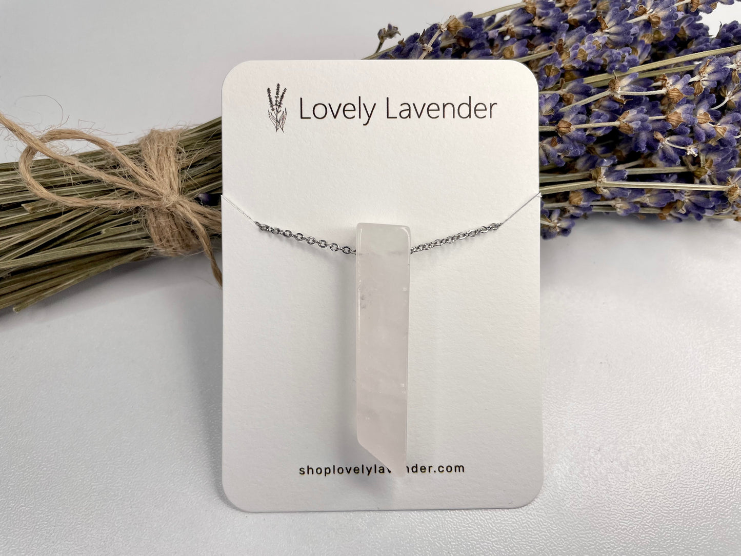 Rose Quartz Necklace - Silver