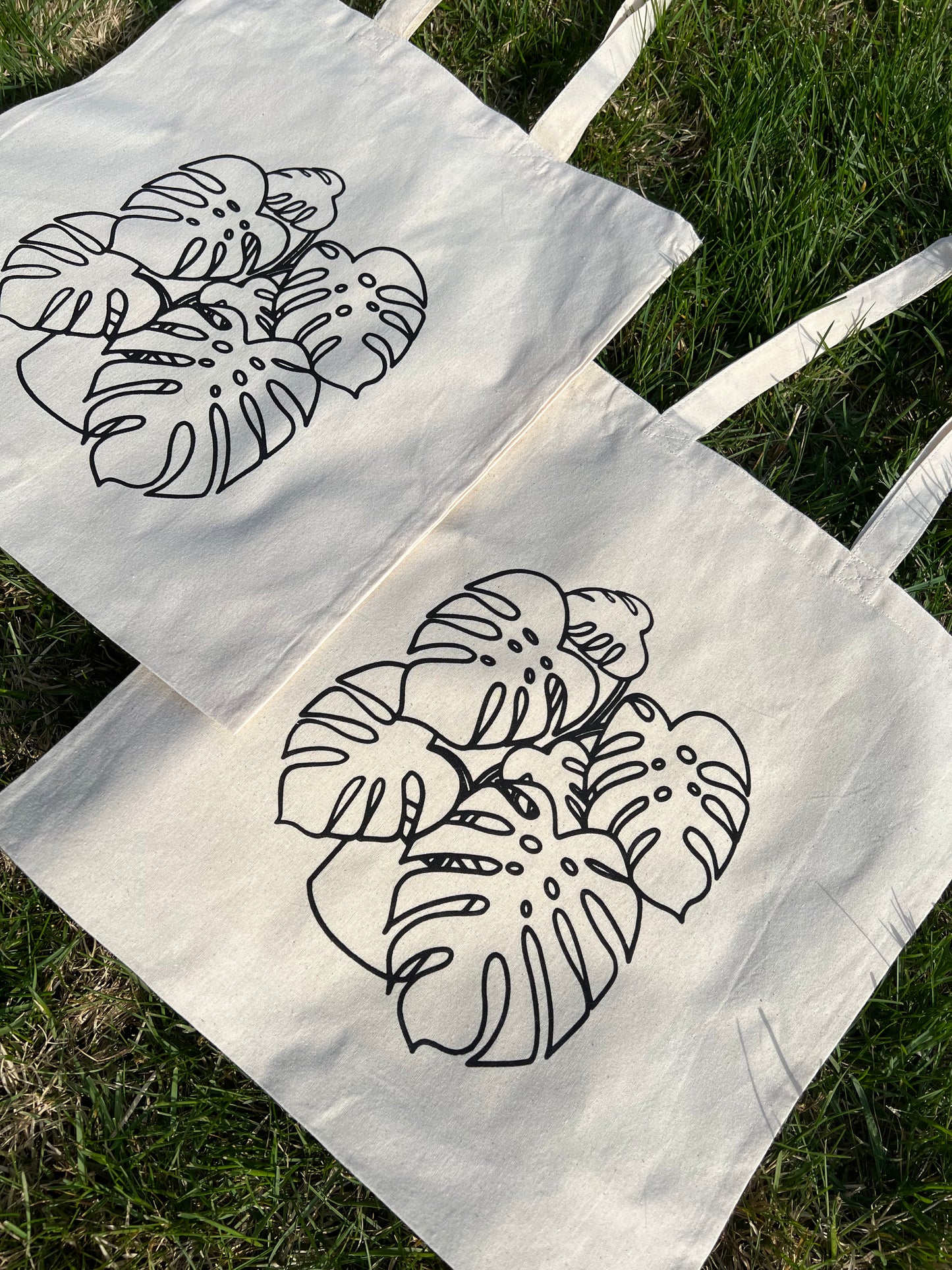 Monstera Cotton Bag