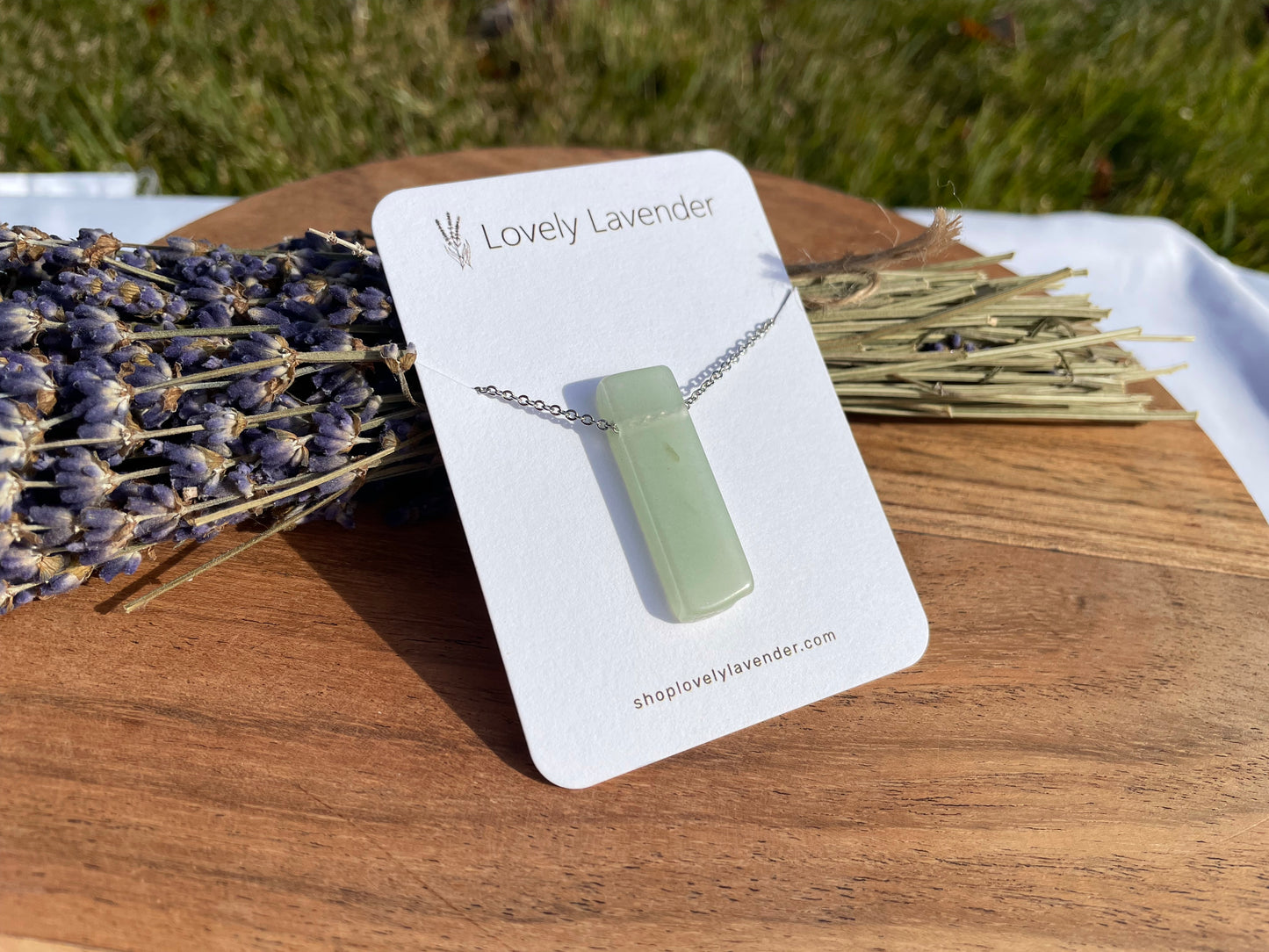 Green Aventurine Necklace - Silver