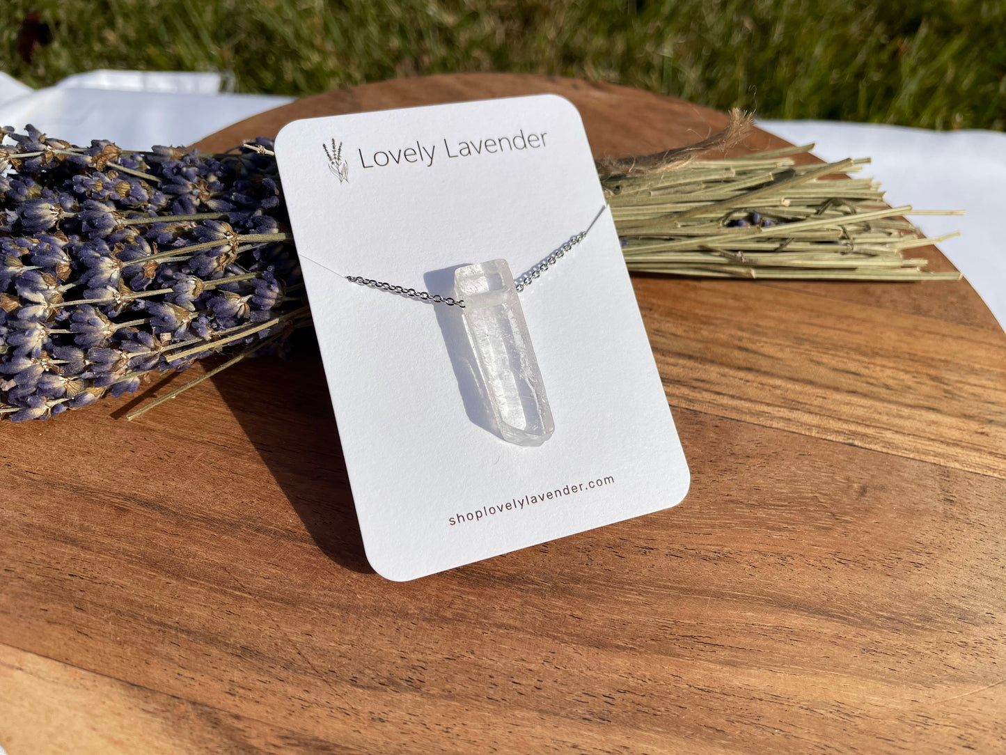 Clear Quartz Necklace - Silver