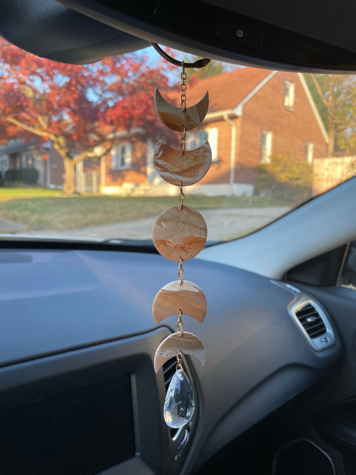 Moon Phase Rear View Mirror Hanger - One of a Kind