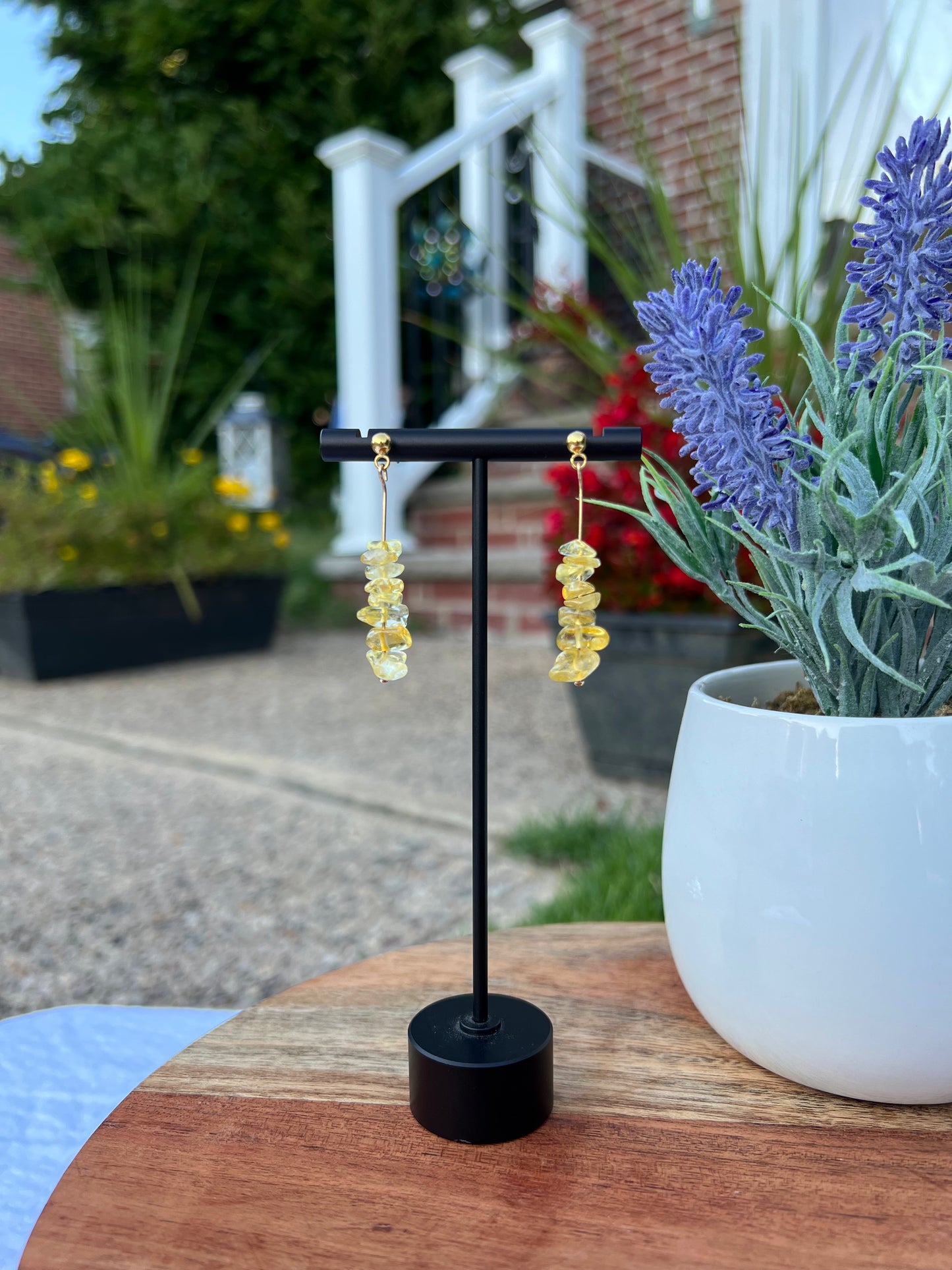 Citrine Earrings - Gold