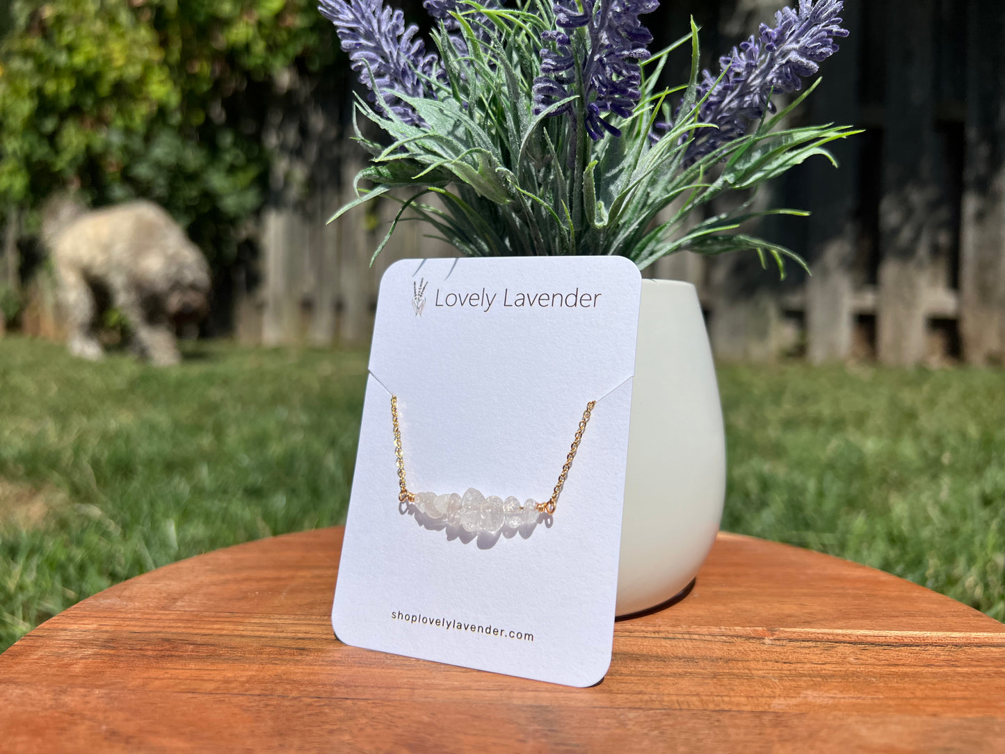 Clear Quartz Necklace - Gold