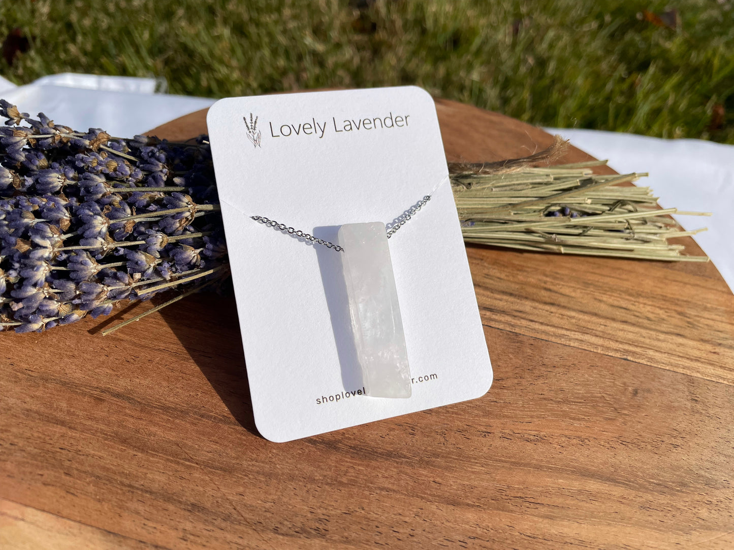 Clear Quartz Necklace - Silver