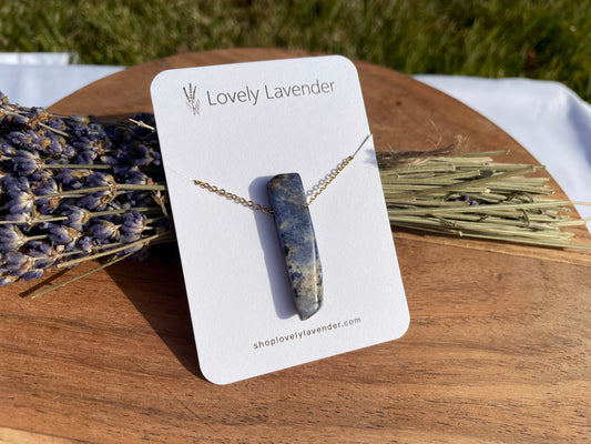 Sodalite Necklace - Gold