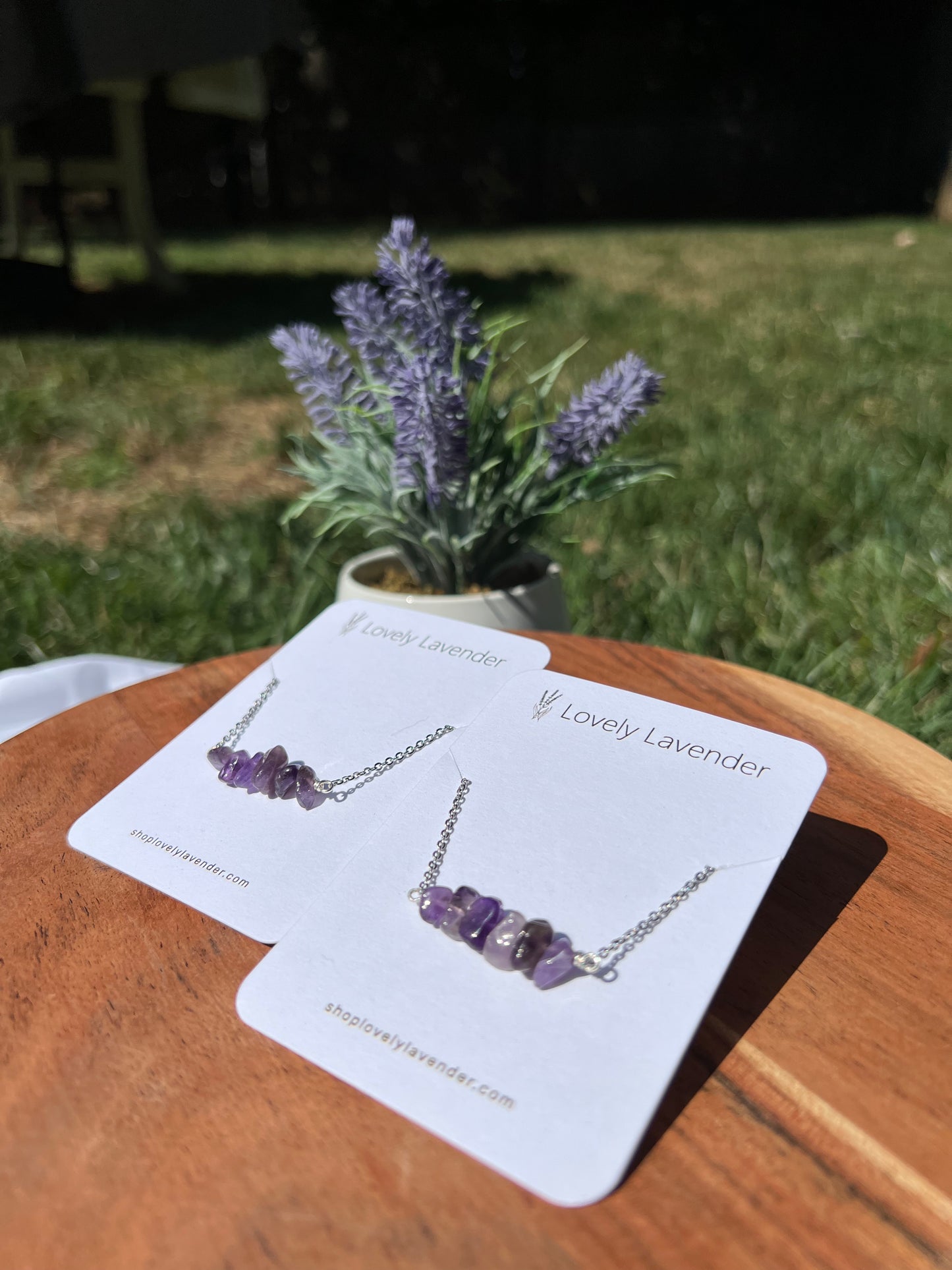 Amethyst Necklace - Silver