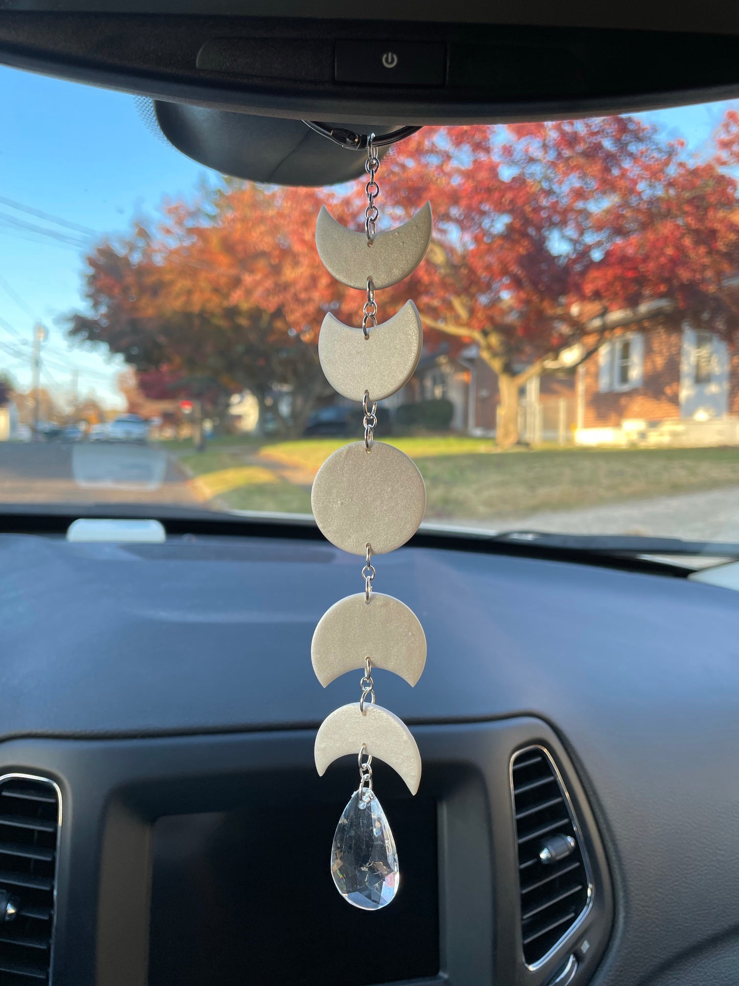 Moon Phase Rear View Mirror Hanger - One of a Kind