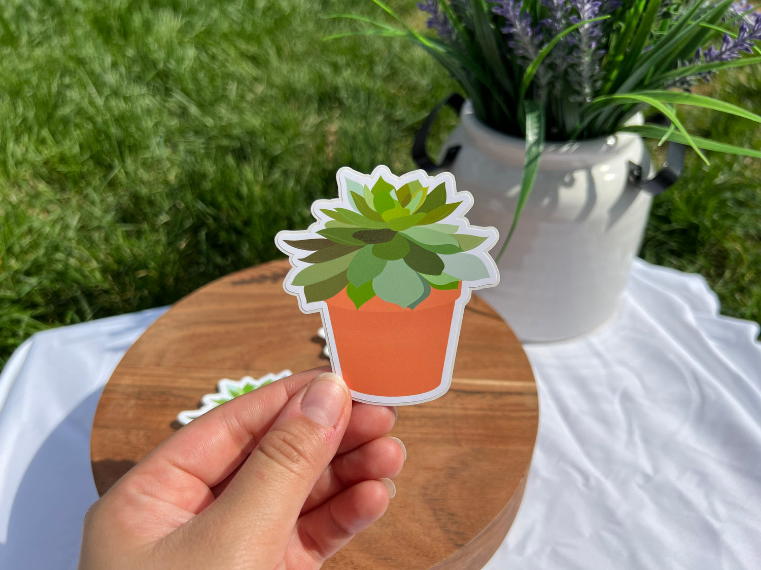 Succulent Terracotta Pot Sticker