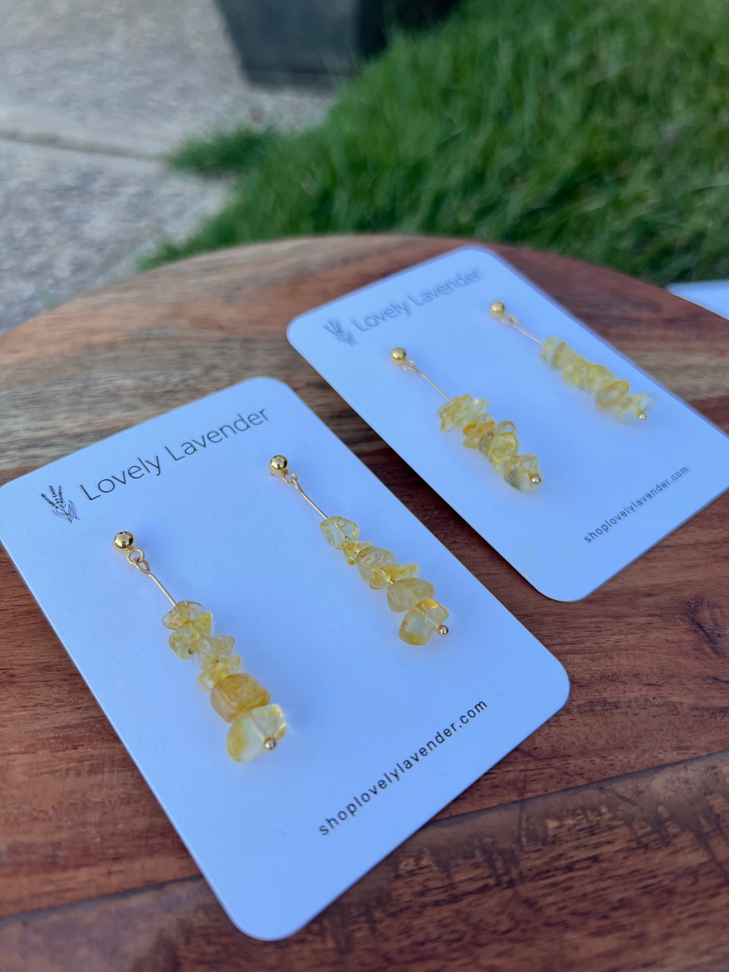 Citrine Earrings - Gold