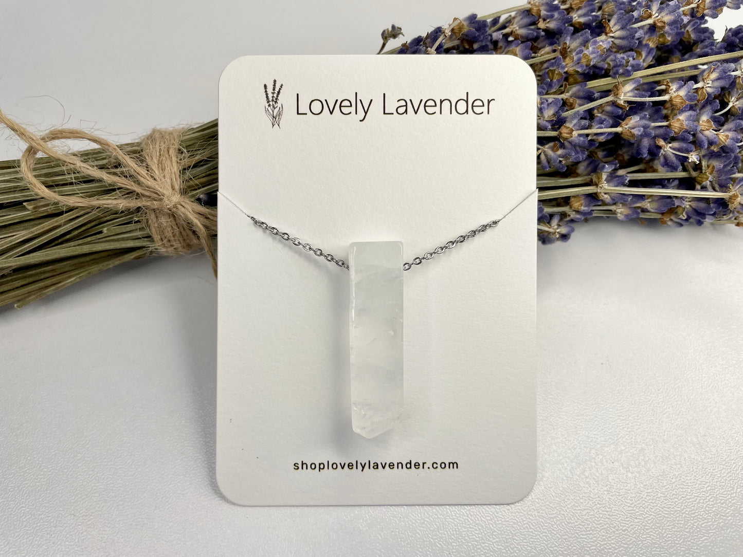 Clear Quartz Necklace - Silver