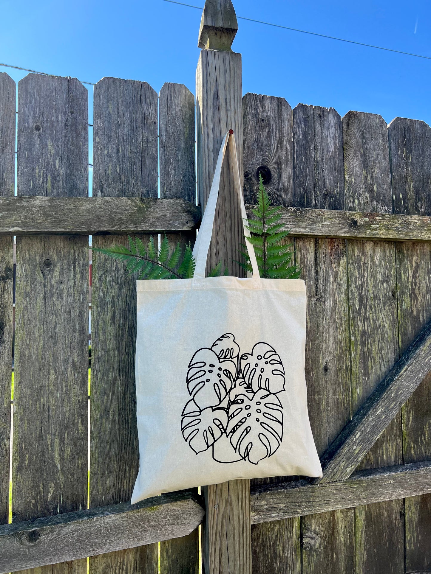 Monstera Cotton Bag