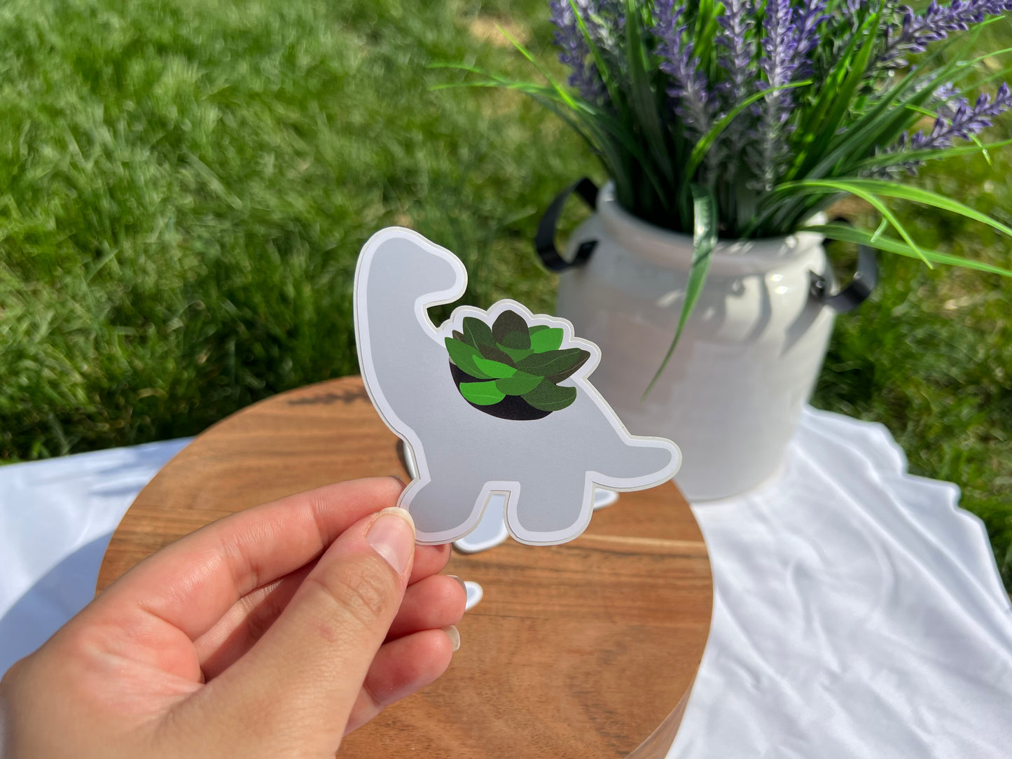 Dinosaur Pot Succulent Sticker