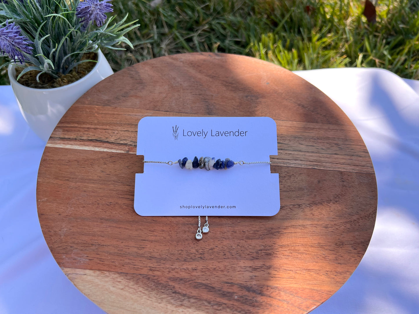 Sodalite Bracelet - Silver