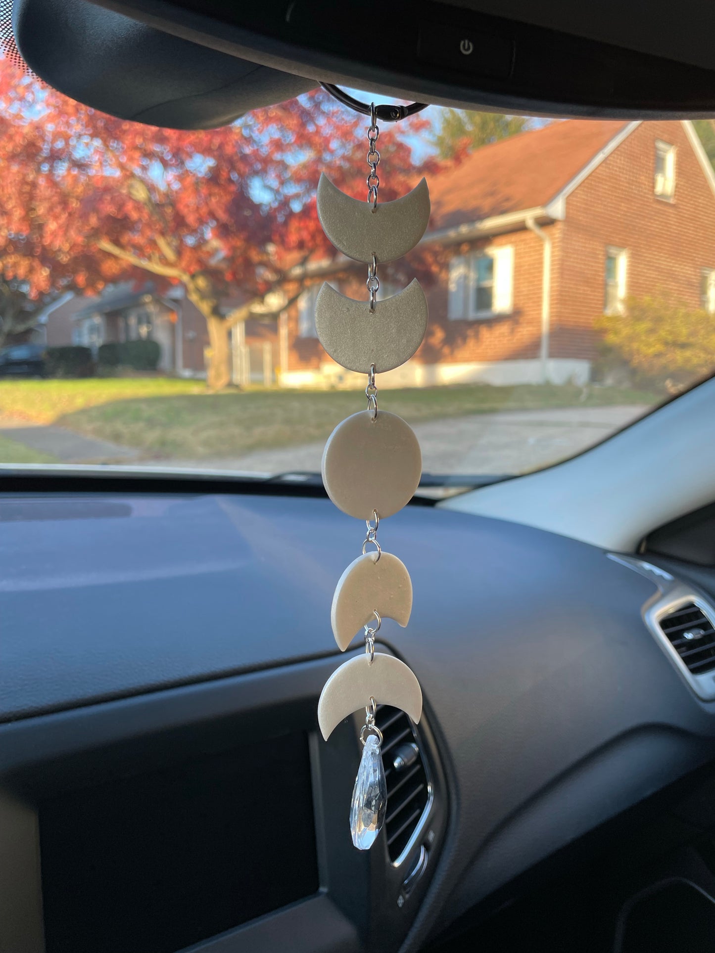 Moon Phase Rear View Mirror Hanger - One of a Kind