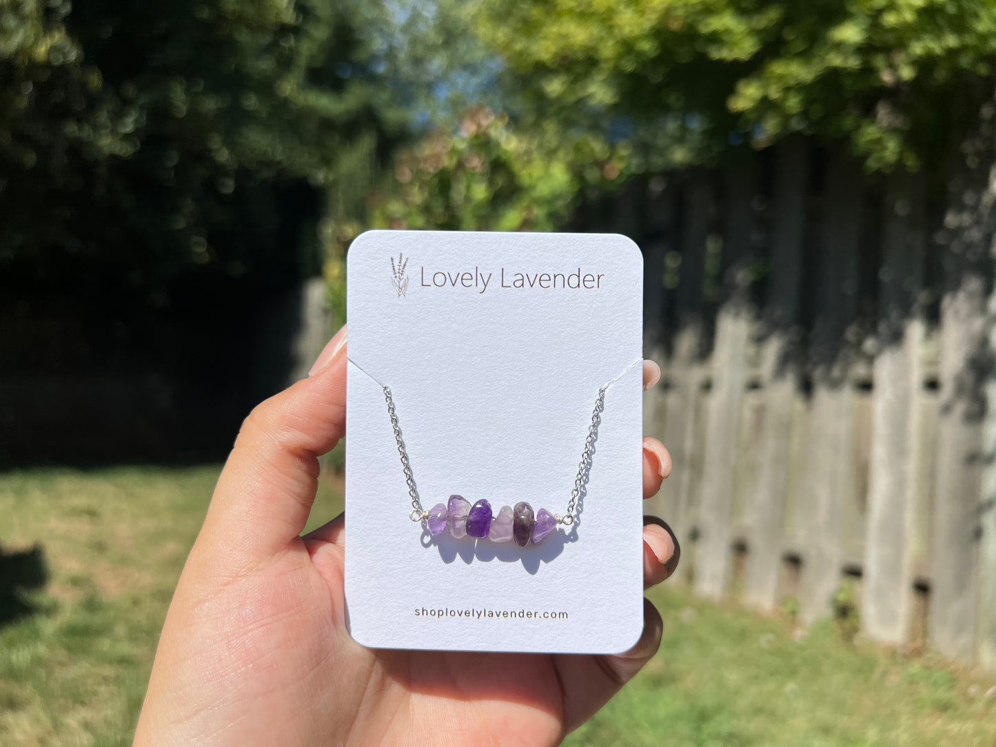 Amethyst Necklace - Silver