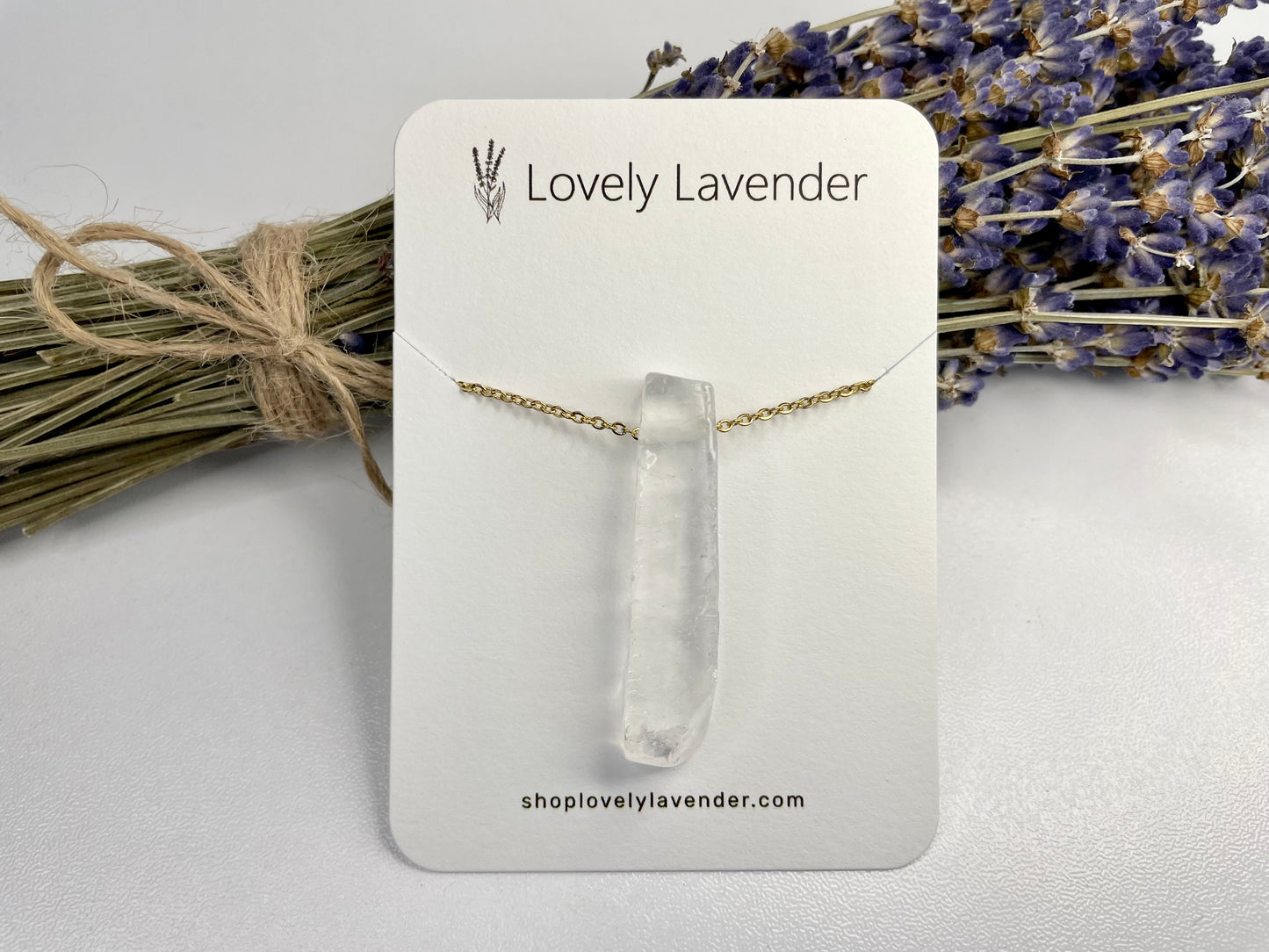 Clear Quartz Necklace - Gold