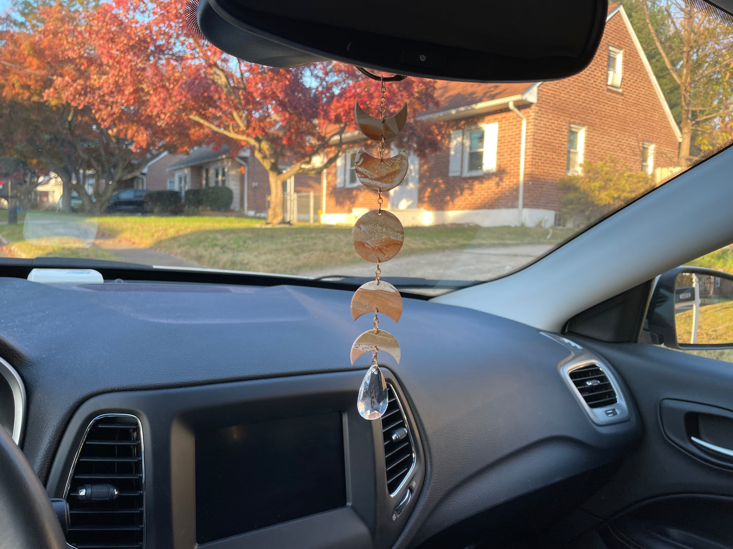 Moon Phase Rear View Mirror Hanger - One of a Kind