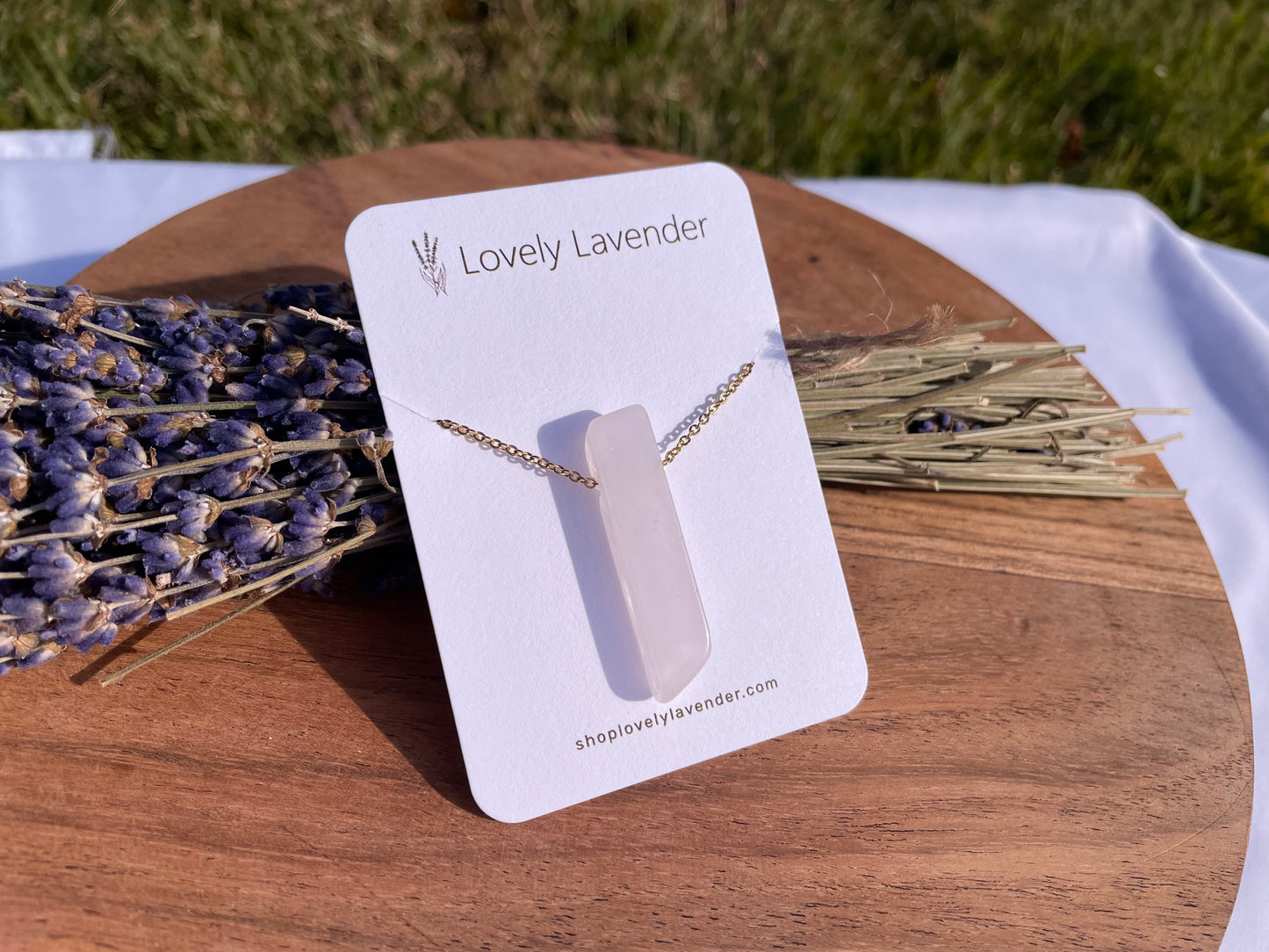 Rose Quartz Necklace - Gold