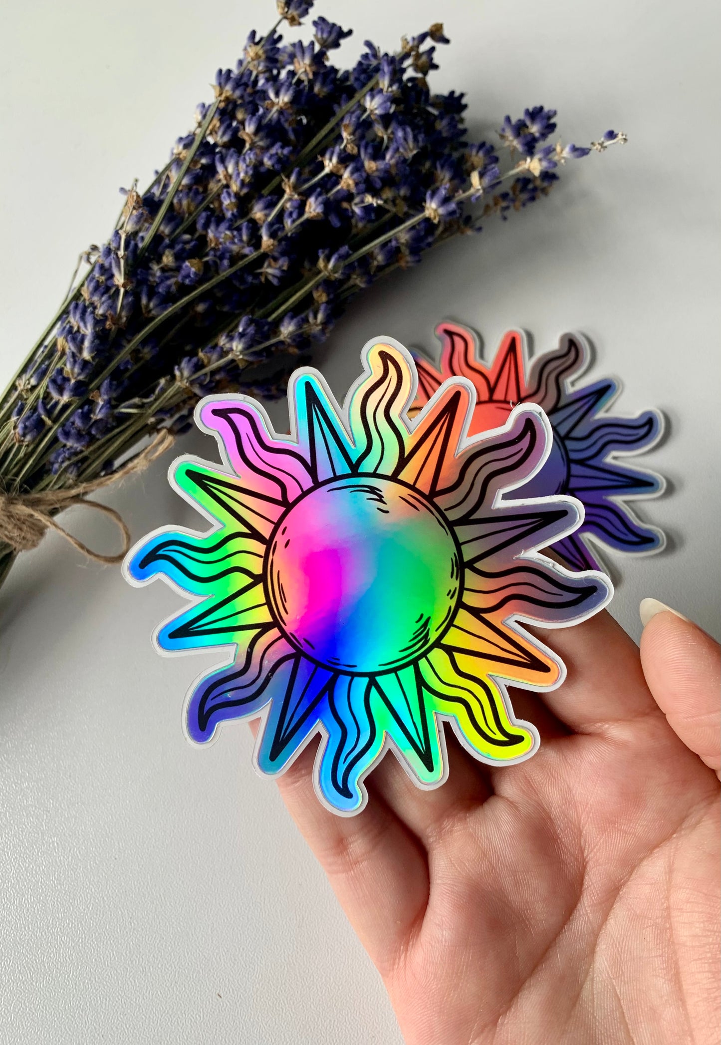 Sun Holographic Sticker