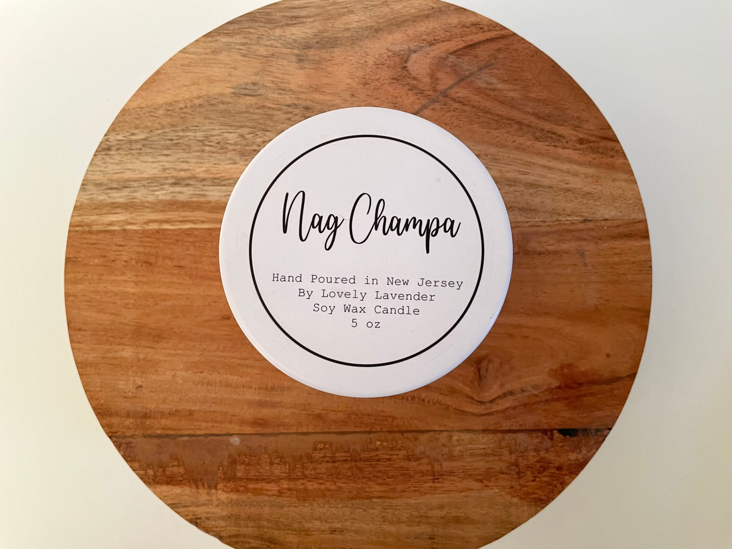 Nag Champa Soy Wax Wood Wick Candle
