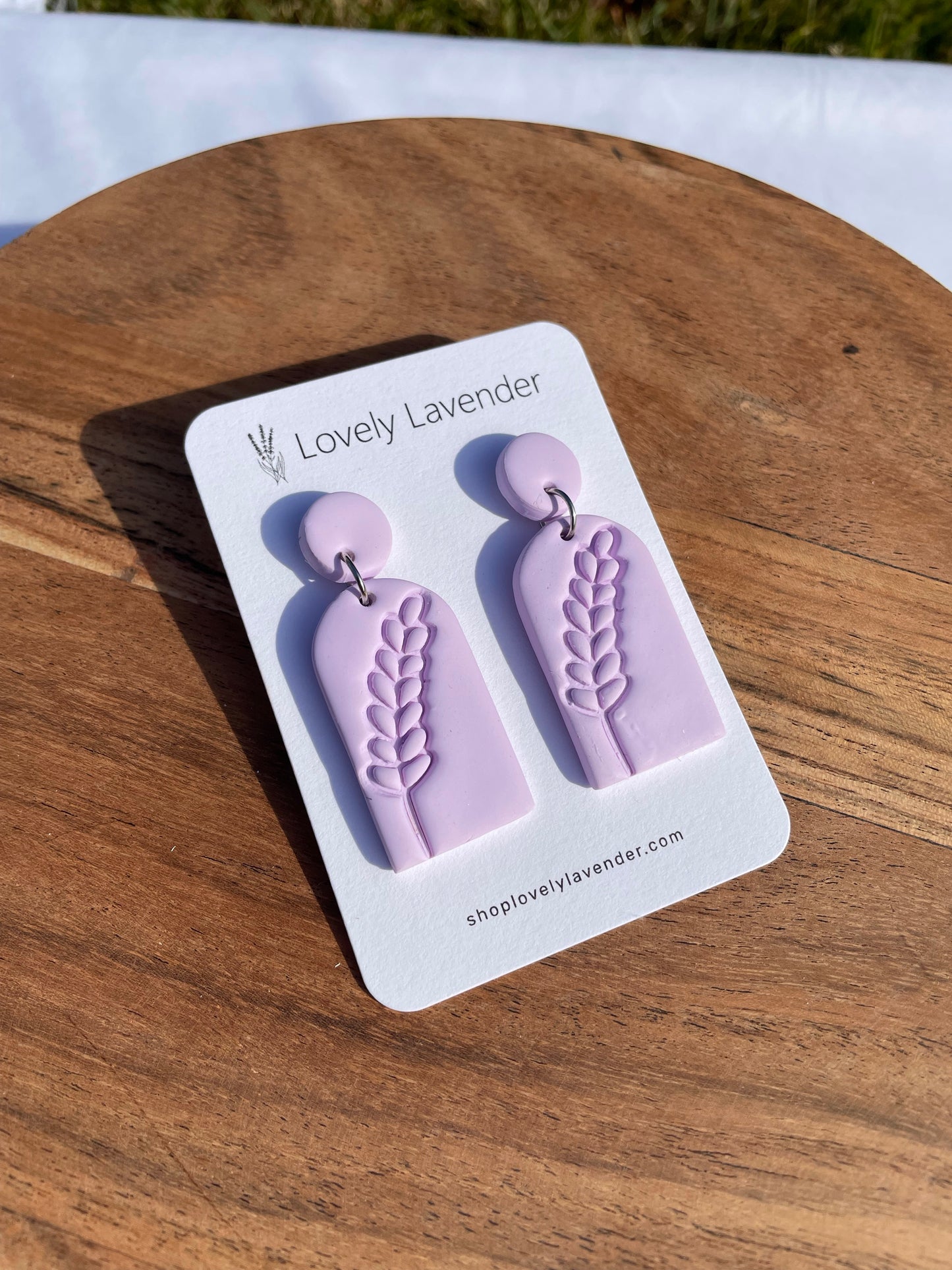 Lavender Embossed Earrings