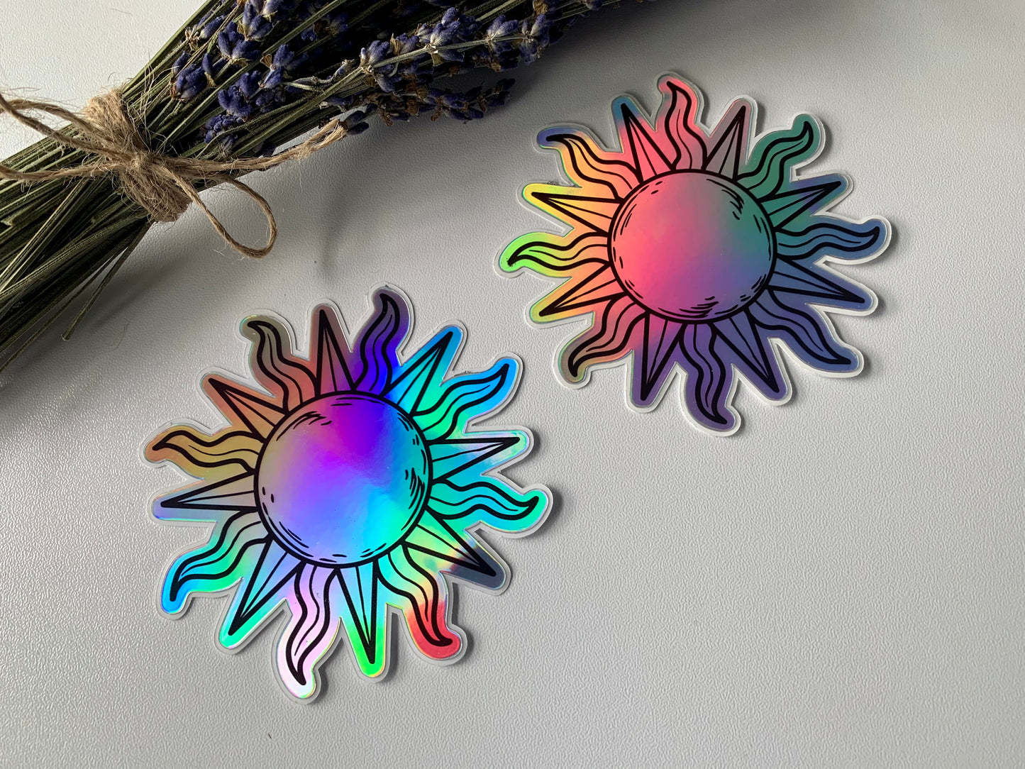 Sun Holographic Sticker