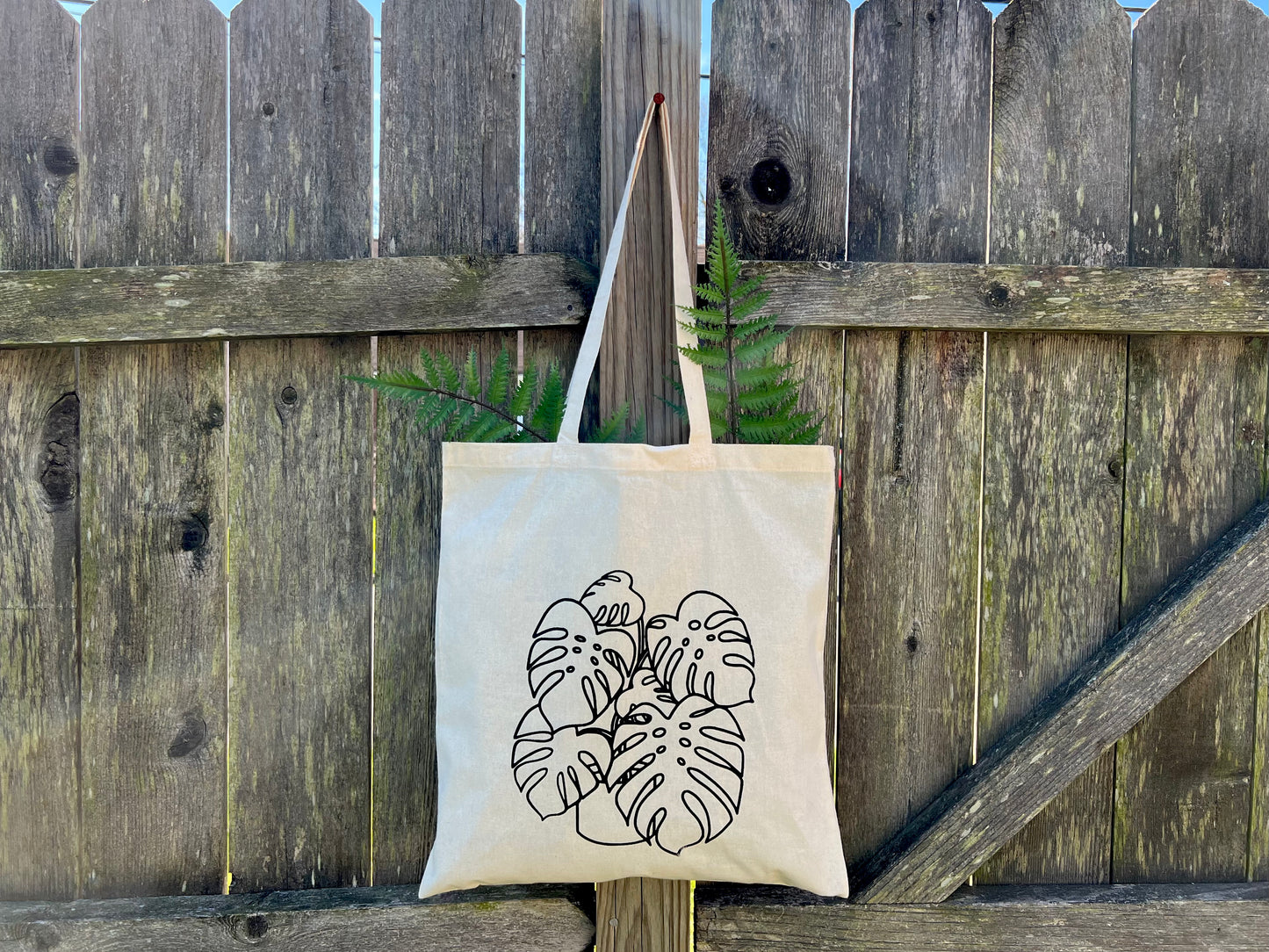 Monstera Cotton Bag