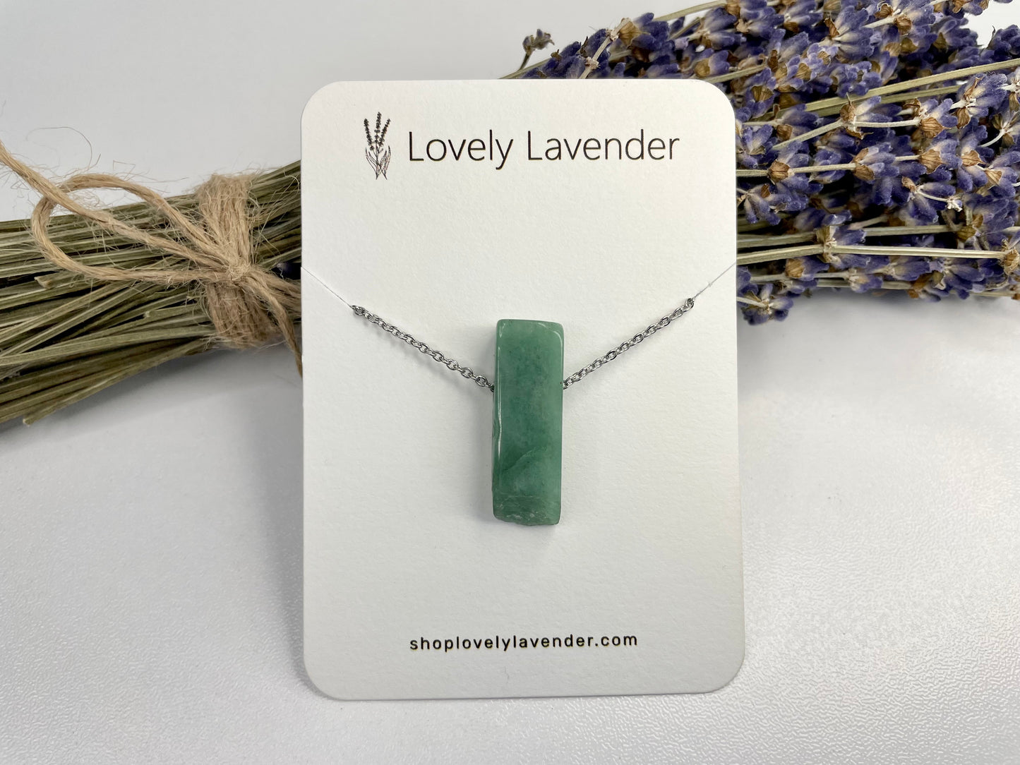 Green Aventurine Necklace - Silver