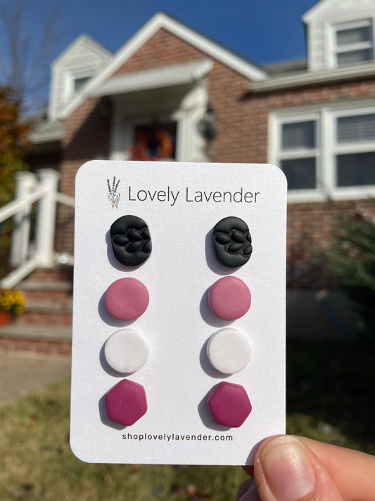 Multi-shape Studs Set Earrings