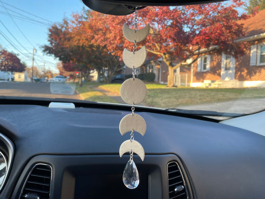 Moon Phase Rear View Mirror Hanger - One of a Kind