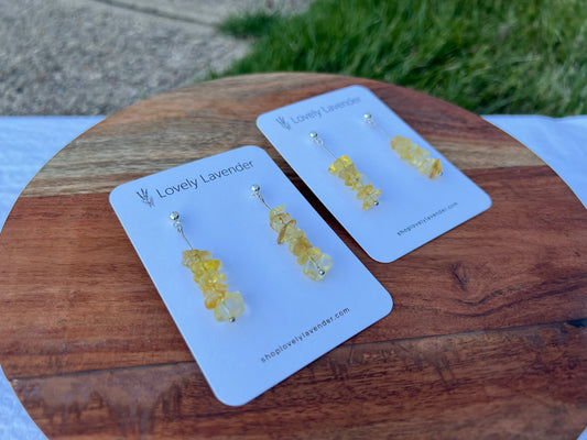 Citrine Earrings - Silver