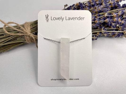 Rose Quartz Necklace - Silver