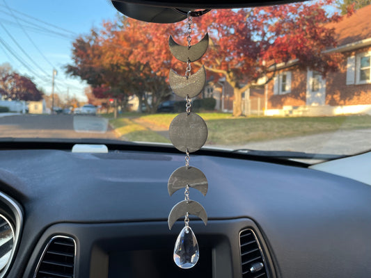 Moon Phase Rear View Mirror Hanger - One of a Kind