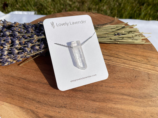 Clear Quartz Necklace - Silver