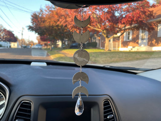 Moon Phase Rear View Mirror Hanger - One of a Kind