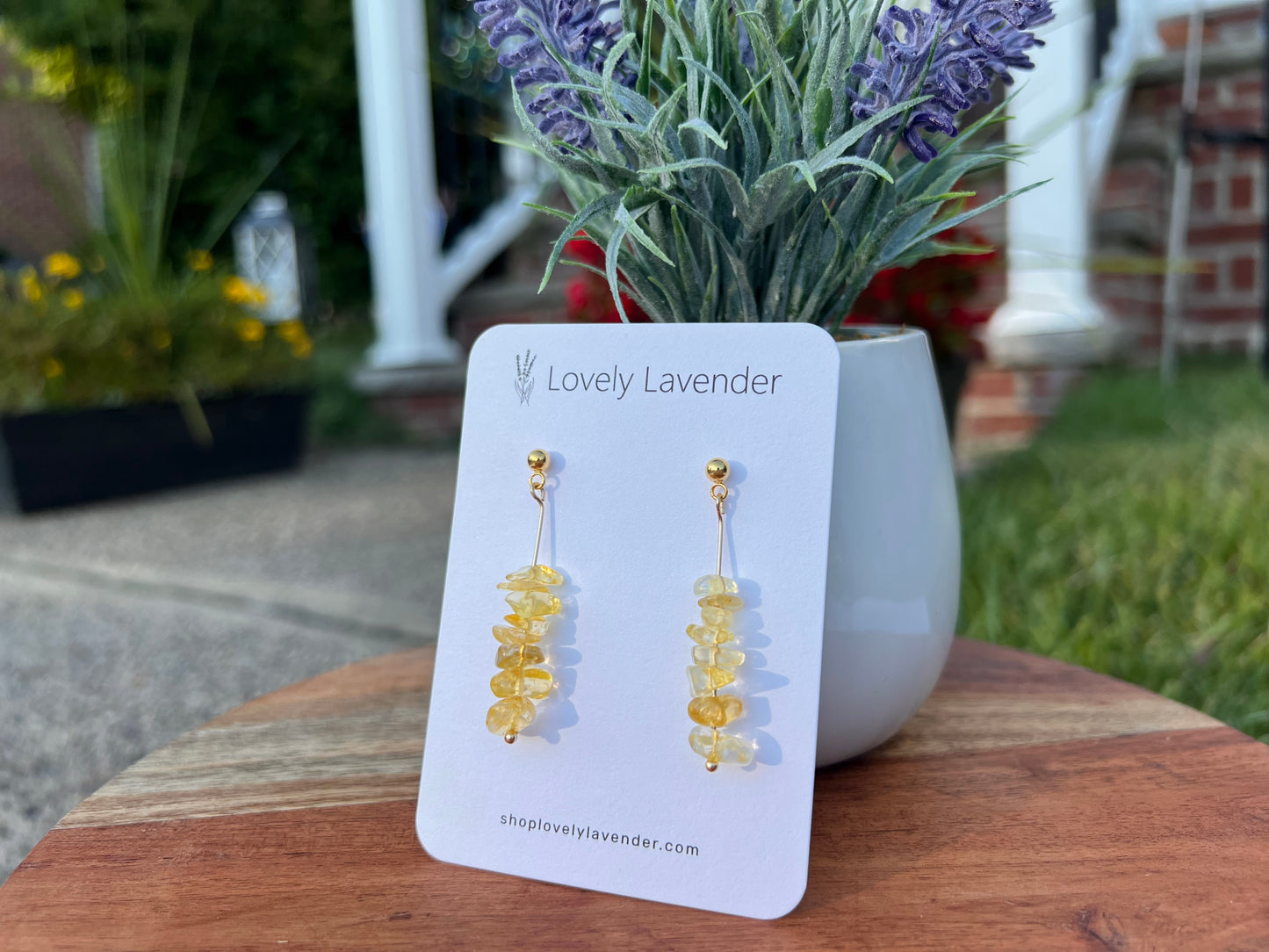 Citrine Earrings - Gold