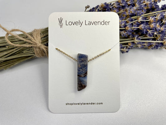Sodalite Necklace - Gold