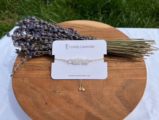 Clear Quartz Bracelet - Gold