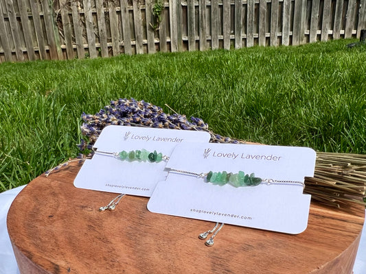 Green Aventurine Bracelet - Silver