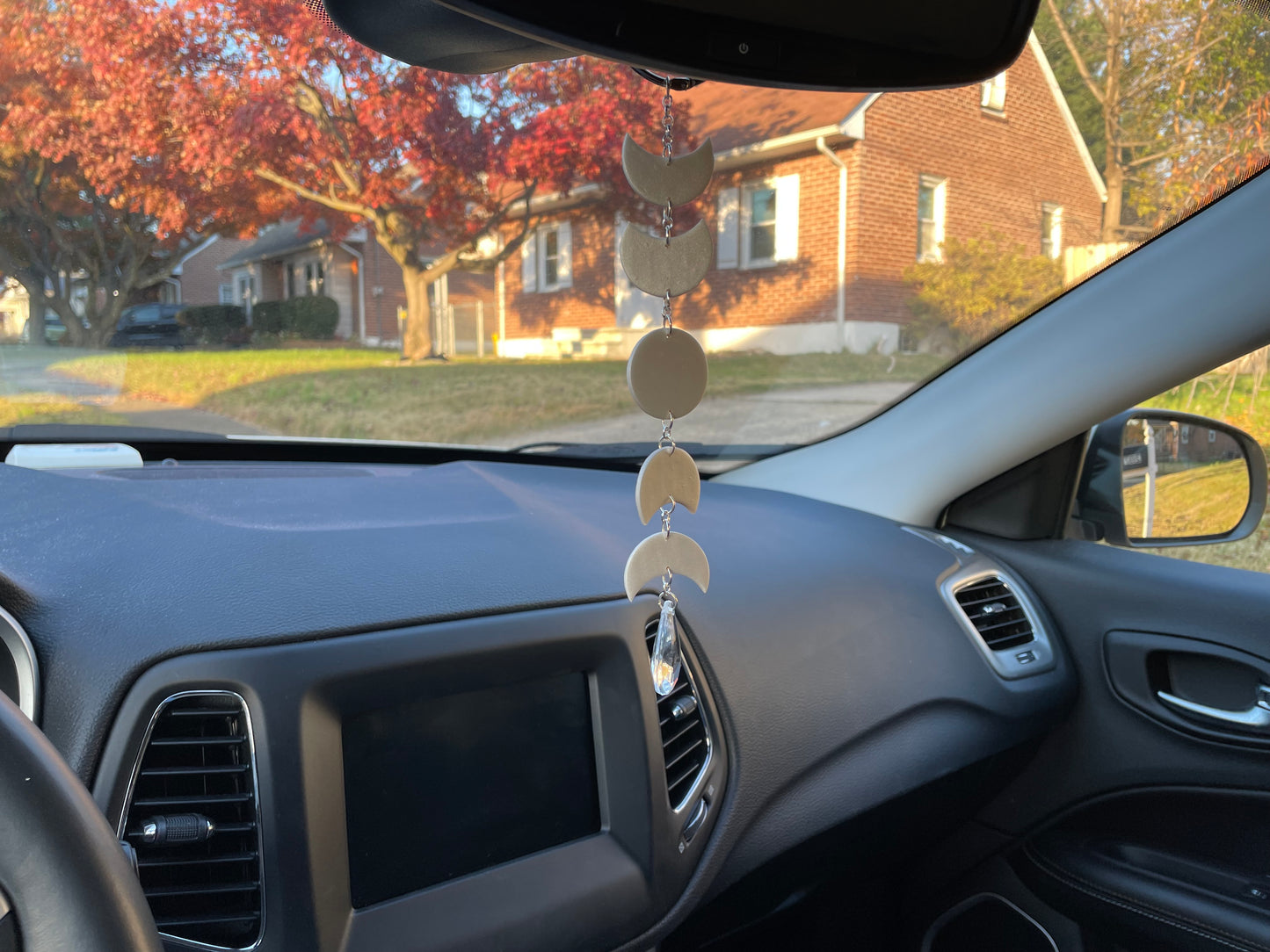 Moon Phase Rear View Mirror Hanger - One of a Kind