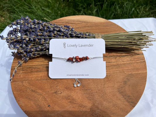 Red Jasper Bracelet - Silver