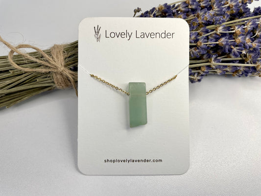 Green Aventurine Necklace - Gold