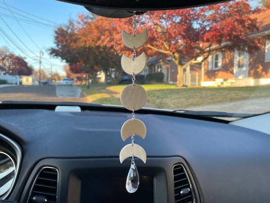 Moon Phase Rear View Mirror Hanger - One of a Kind