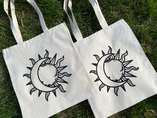Sun Moon Cotton Bag