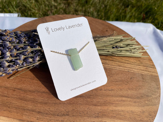 Green Aventurine Necklace - Gold